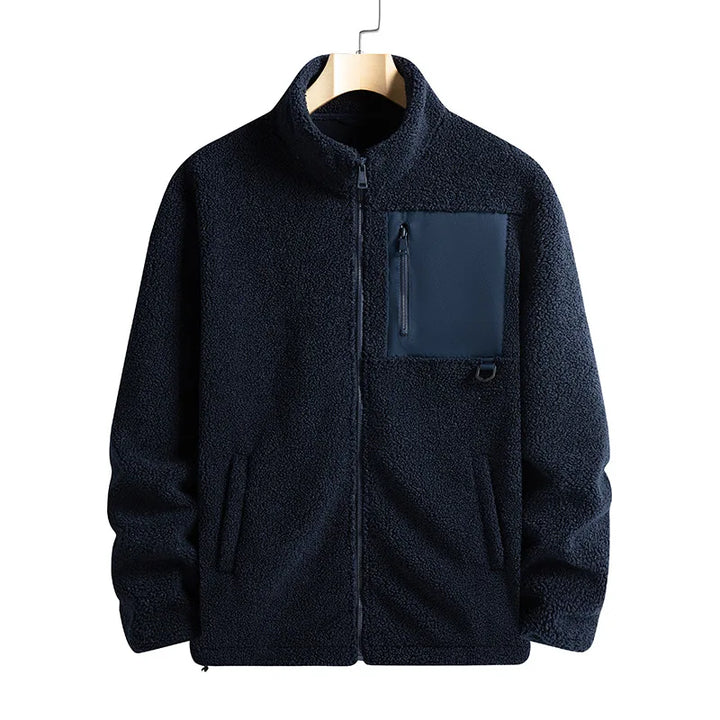Men’s Warm Polar Fleece Jacket – Casual Outdoor Winter Coat