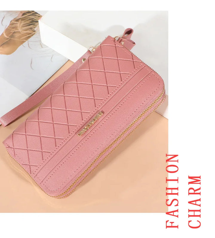 Women’s PU Leather Long Wallet – Tassel Clutch