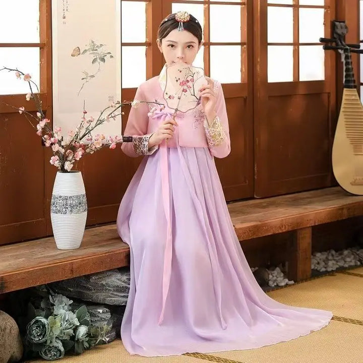 Traditional Korean Clothing Hanbok Dress for Women Ancient Palace Robe V-neck National Performance Wedding Dress Asien Style