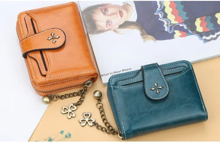 Women’s PU Leather Wallet – Small Coin Card Holder Short Clutch Purse