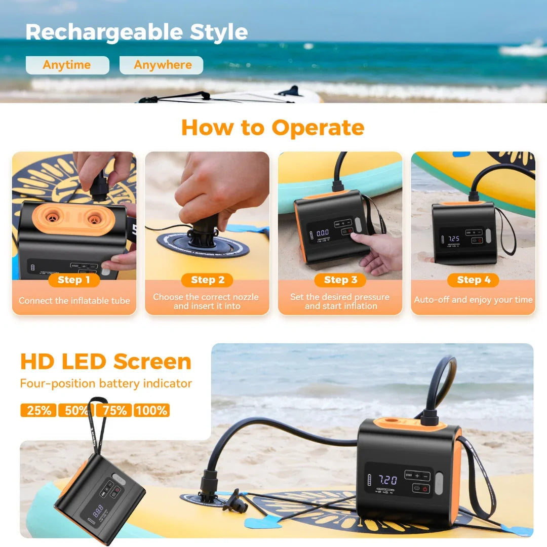 WESTTUNE™ Portable Air Pump – Wireless Inflator for Mats