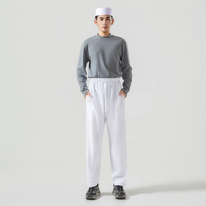 Men's Wide Leg Loose Cotton Abaya Pants Islamic Ramadan Trousers Arab Muslim Clothing Saudi Arabia Mubarak Pakistan Style