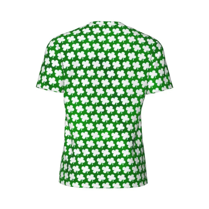 Sportswear T Shirt For Man Irish St Patricks Day T Shirts Hippie Green Plaid Summer Tees O Neck Streetwear Design Clothing Gift