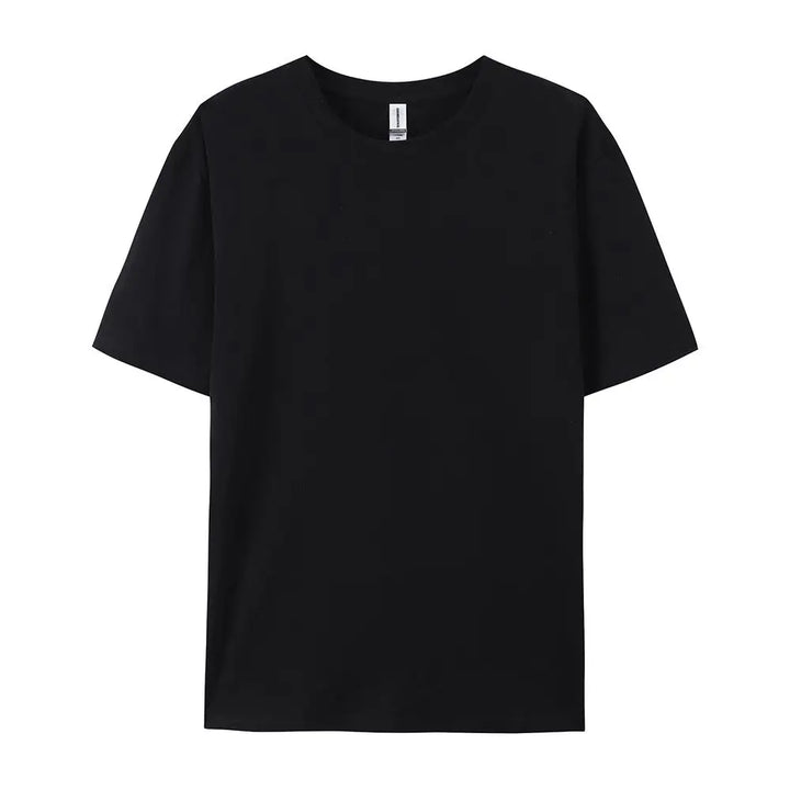 100% Cotton Solid Tshirts Men Woman Short Sleeve Fashion Brand Trend Casual Soft Clothing Tees Customized Products Summer Tops