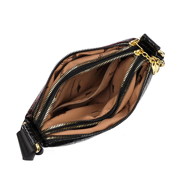 3-Layer Women’s Handbag – Luxury Patent Leather Crossbody & Shoulder Bag