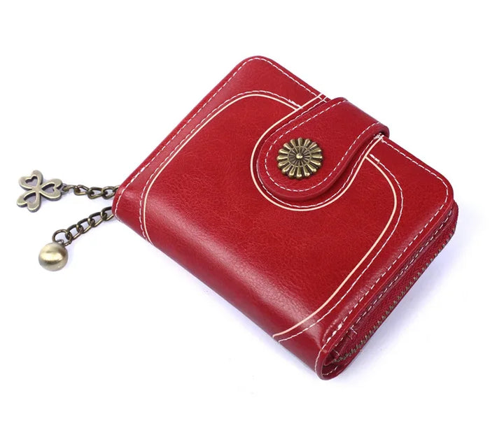 Women’s PU Leather Wallet – Small Coin Card Holder Short Clutch Purse