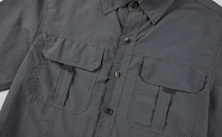 New Summer Male Thin Breathable Comfortable Cargo Shirts Men Outdoor Long sleeves Quick Drying Waterproof Tooling Shirts 5XL