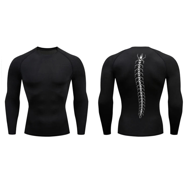 High Elasticity Compression Shirts for Men Gym Workout Quick Dry T-shirt Tops Breathable Training Running Sportswear Rash Guard