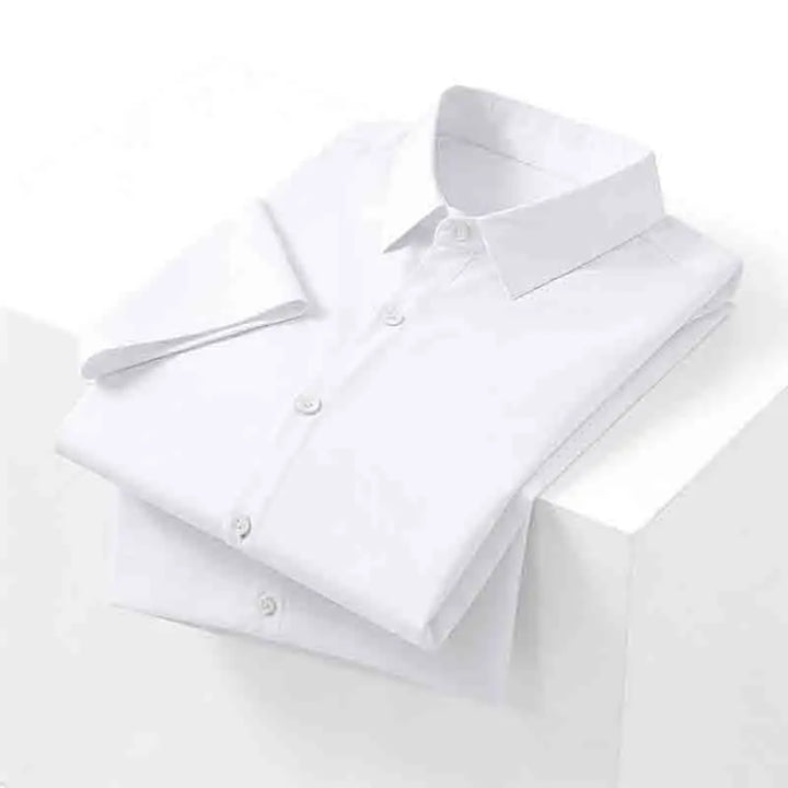 Men's Black Short Sleeve Dress Shirt Slim Fit Non-iron Formal Business Button Down Shirt for Office
