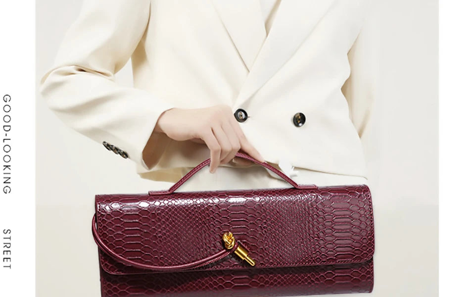 Women’s Leather Clutch & Evening Handbag – Crossbody & Shoulder Bag