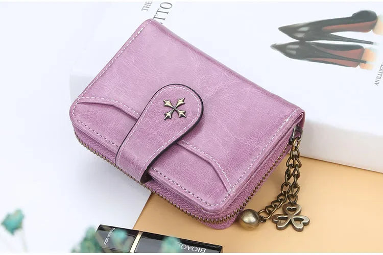 Women’s PU Leather Wallet – Small Coin Card Holder Short Clutch Purse