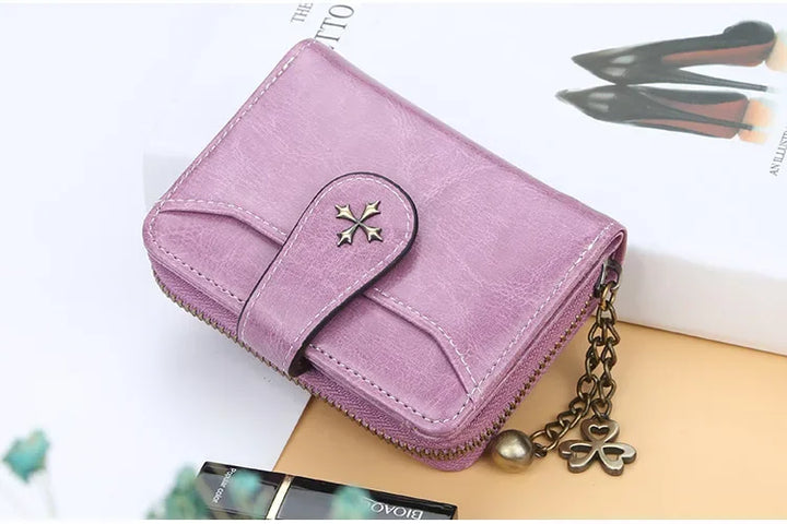 Women’s PU Leather Wallet – Small Coin Card Holder Short Clutch Purse