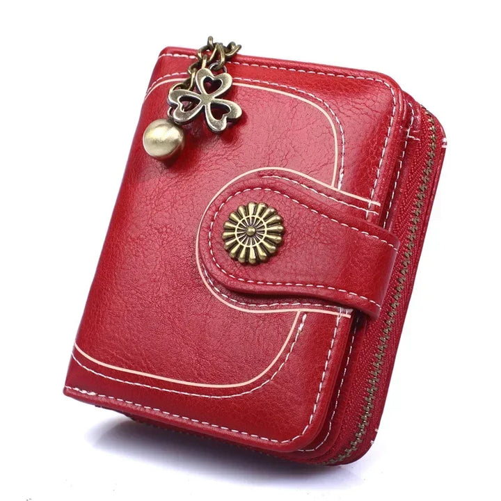 Women’s PU Leather Wallet – Small Coin Card Holder Short Clutch Purse