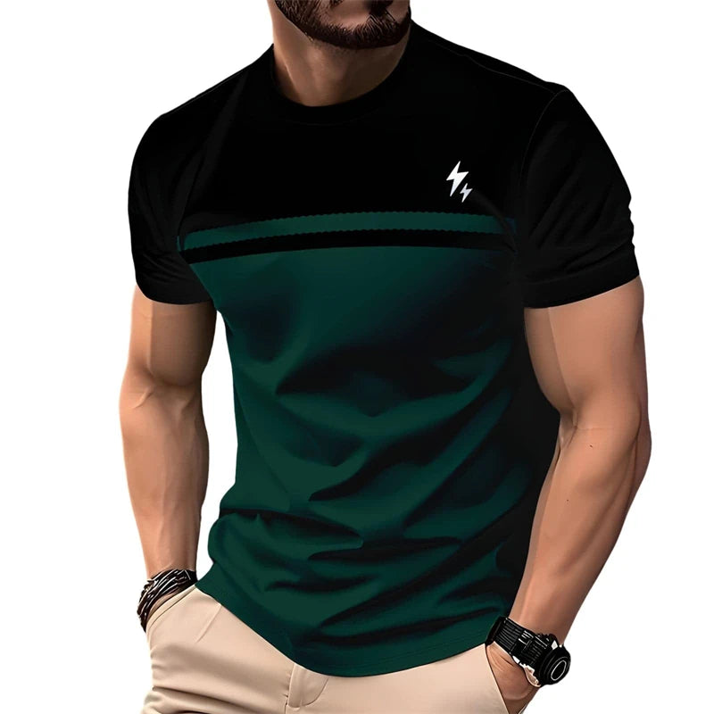 Simple Fashion Striped T Shirts For Men Summer Casual Daily Wear 3D Printed Kids T-shirts Loose Streetwear Crewneck Tees Tops