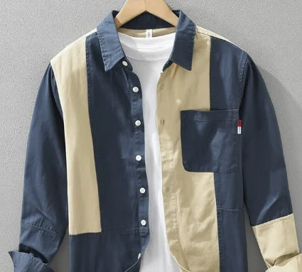 Men's Shirt - Spring/Summer New Style Long-Sleeved Shirt,For Customized Products, Please Contact Us