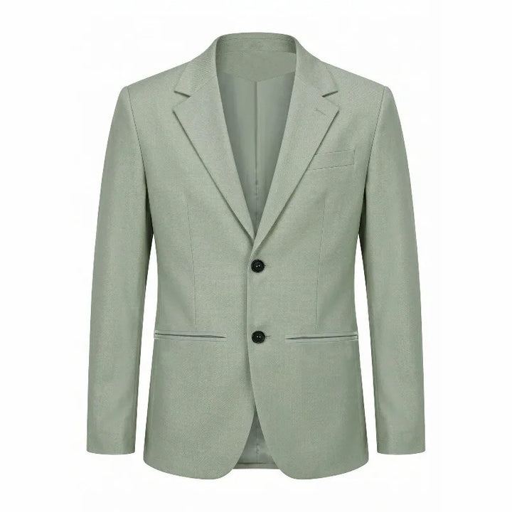 KIDWHXR Man Blazer Korean Slim Simple Solid Color Turn Down Collar Male Suit Outerwear Business Casual Long Sleeeve Men Coat