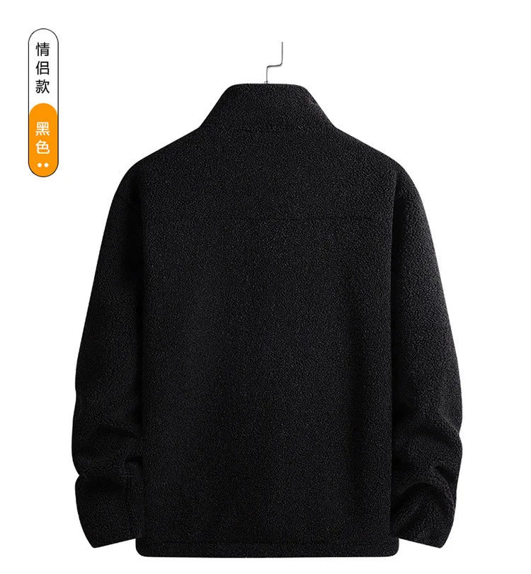 Men’s Warm Polar Fleece Jacket – Casual Outdoor Winter Coat