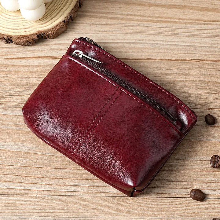 Leather Coin Purse Mini Wallet for Men, Women & Kids
