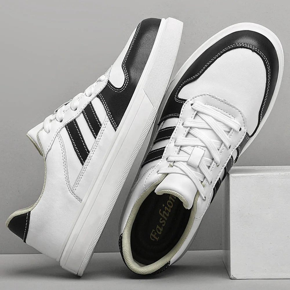 Shoes for Men Four Season Vulcanized Footwear Non-slip Casual Sneakers Fashion New Leather Round Toe Walking shoes tenis jeans