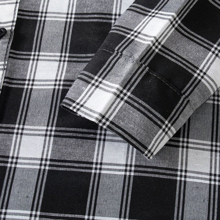 Men's Shirt Spring And Autumn Coat Fashionable Classic Checkered Youth Casual Comfortable And Fashionable Button Up Long Sleeved