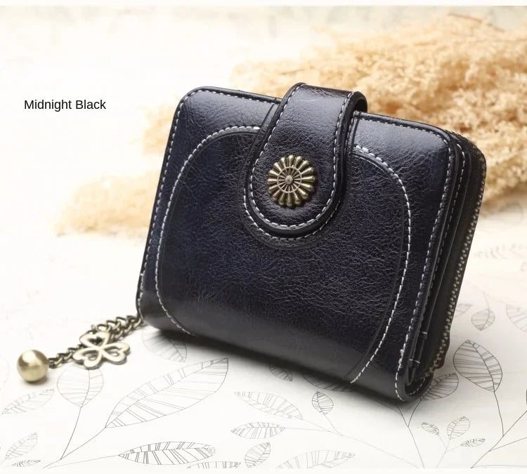Women’s PU Leather Wallet – Small Coin Card Holder Short Clutch Purse
