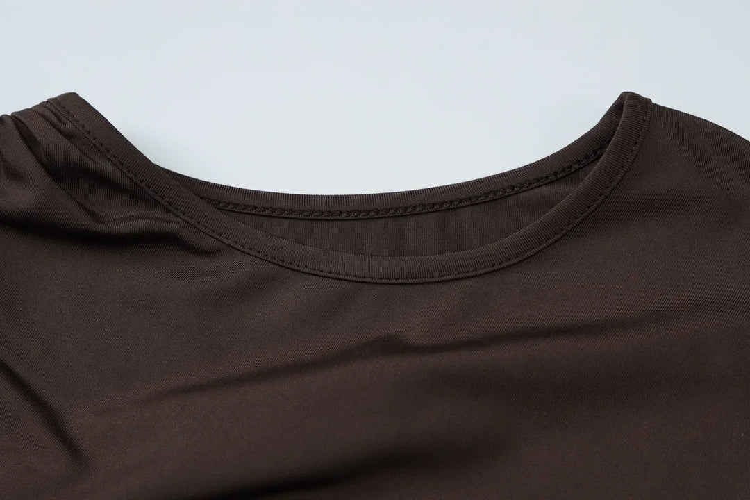 Woman Clothing O-neck Sleeveless Tunics High Slit Long Dress Streetwear Y2K Female High Waist Ruched Solid Holiday Party Dresses