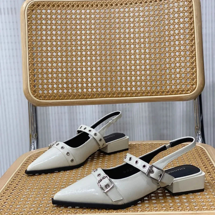 2025 Women’s Pointed Toe Sandals – Low Heels, Comfortable & Anti-Slip