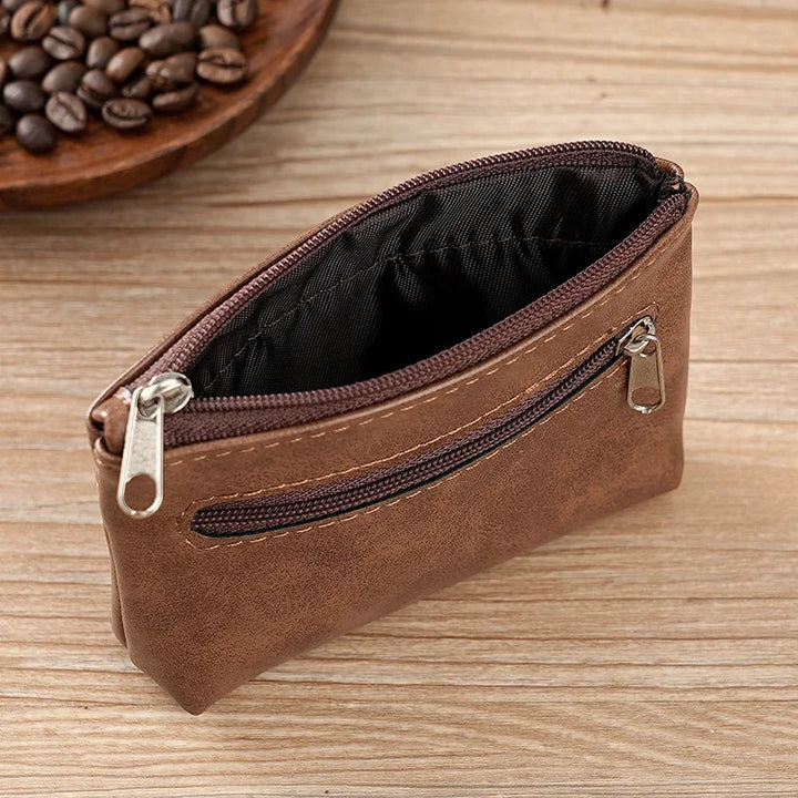 Leather Coin Purse Mini Wallet for Men, Women & Kids