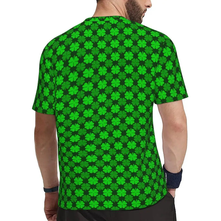 Sportswear T Shirt For Man Irish St Patricks Day T Shirts Hippie Green Plaid Summer Tees O Neck Streetwear Design Clothing Gift