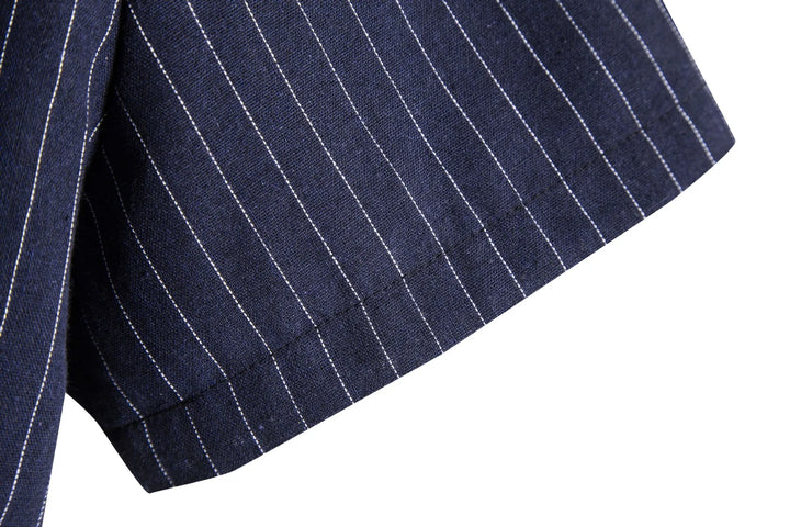 2026 Men's Striped Shirts Fashion Holiday Style Short Sleeve Casual Shirts Comfortable Loose Street Tops Men Summer Basic Shirts