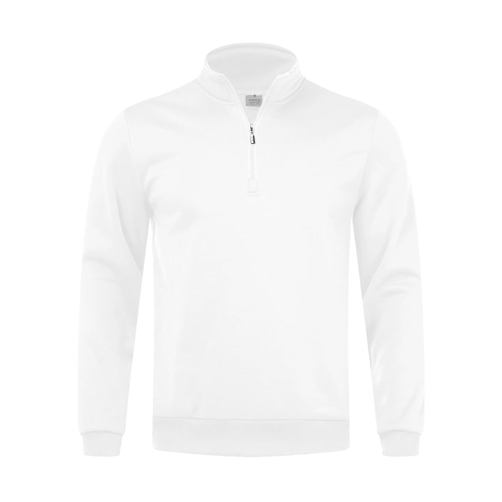 Men Sweatshirts Fall Spring Thicker Half Zip Pullover Hoody Solid Color Turtleneck for Male Outdoor