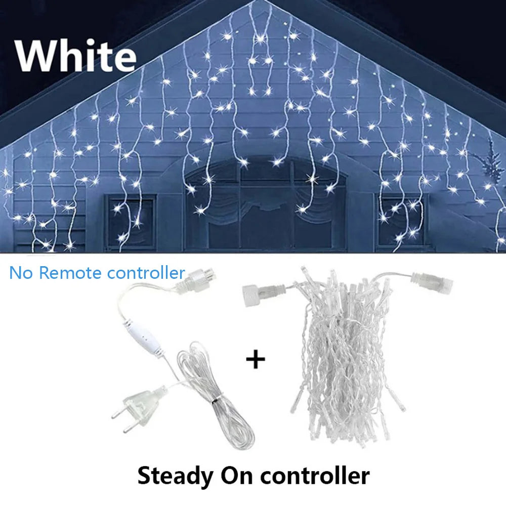 أضواء سلسلة جليدية LED للحديقة والفناء