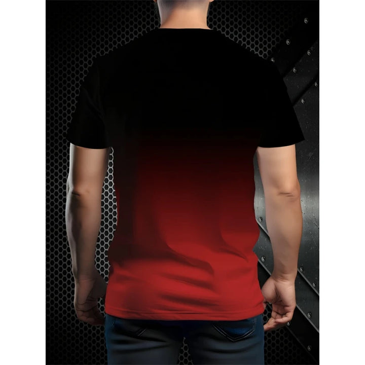 Simple Fashion Striped Graphic T Shirts For Men Summer Casual Short  Sleeve 3D Printed T-shirts Loose Breathable Daily Wear Tees