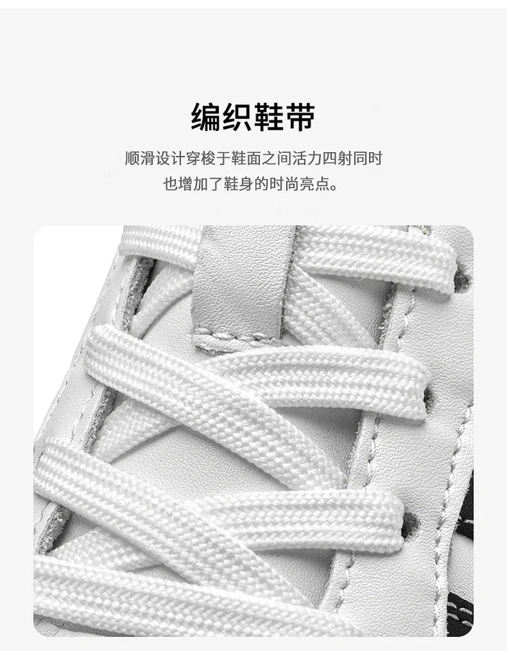 Shoes for Men Four Season Vulcanized Footwear Non-slip Casual Sneakers Fashion New Leather Round Toe Walking shoes tenis jeans