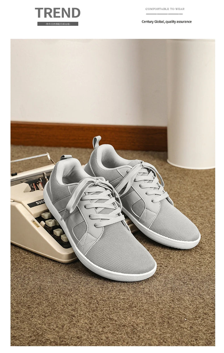 New Minimalist Shoes for Men Wide Toe Barefoot Zero Drop Shoes Casual Breathable Mesh Lightweight Walking Sneakers Man