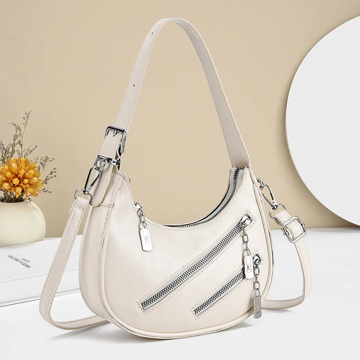 Women’s PU Leather Crossbody Bag – Vintage Hobo Clutch Handbag