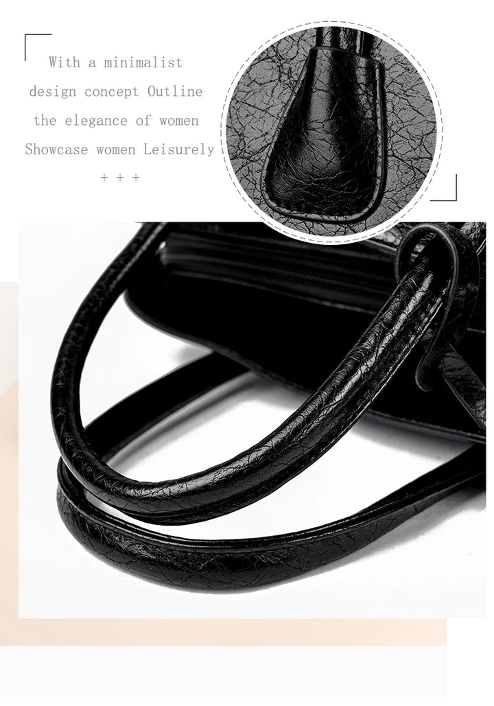 Women’s PU Leather Tote & Crossbody Handbag – Large Shoulder Bag