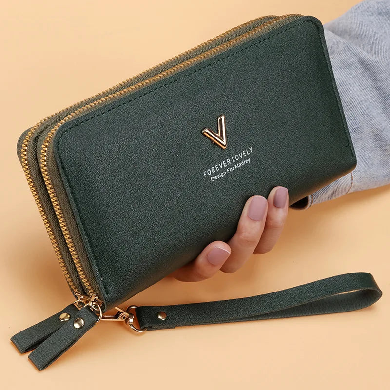 Women’s PU Leather Long Wallet – Tassel Clutch