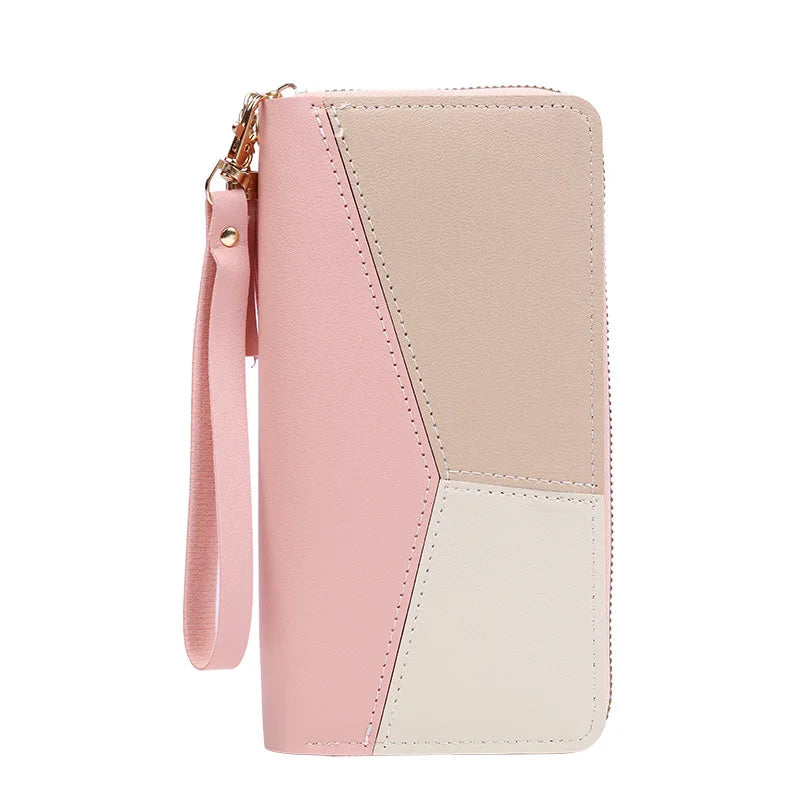 Women’s PU Leather Zipper Wallet – Long Purse