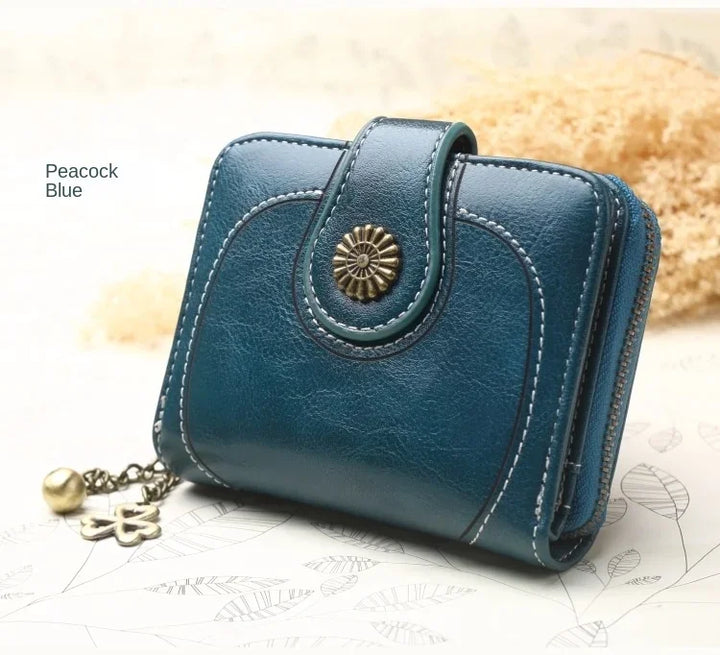 Women’s PU Leather Wallet – Small Coin Card Holder Short Clutch Purse