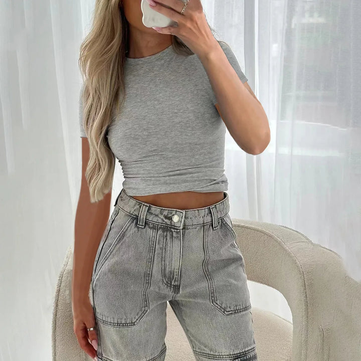 Women’s Y2K Slim Fit Short Sleeve T-Shirt – Spring/Summer 2026