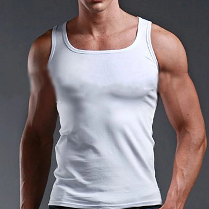 2024 Men’s Cotton Tank Top – Sleeveless Sports Vest, Quick Drying
