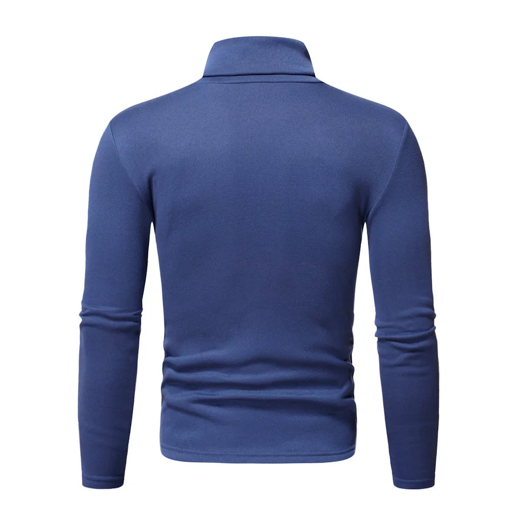 Men Turtleneck Sweater Design Long Sleeve Shirt top