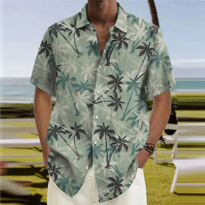 Hawaiian Shirts For Men Short Sleeve Tops New Coconut Treeo Graphic 3d Shirt Fashion Streetwear 5XL Summer Clothing Men's Blouse