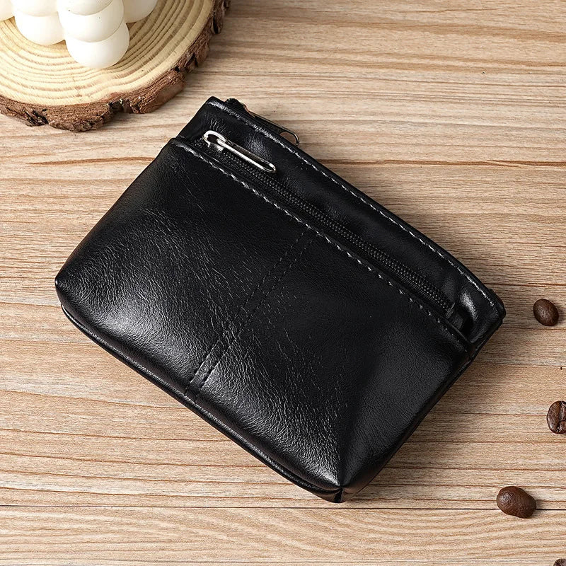 Leather Coin Purse Mini Wallet for Men, Women & Kids