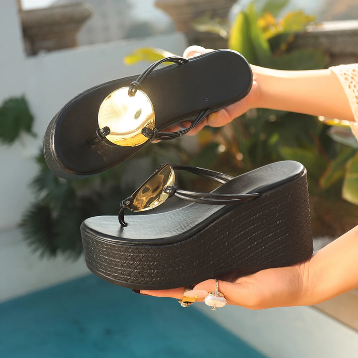 Women’s Summer Wedge Sandals – Platform High-Heel Slides