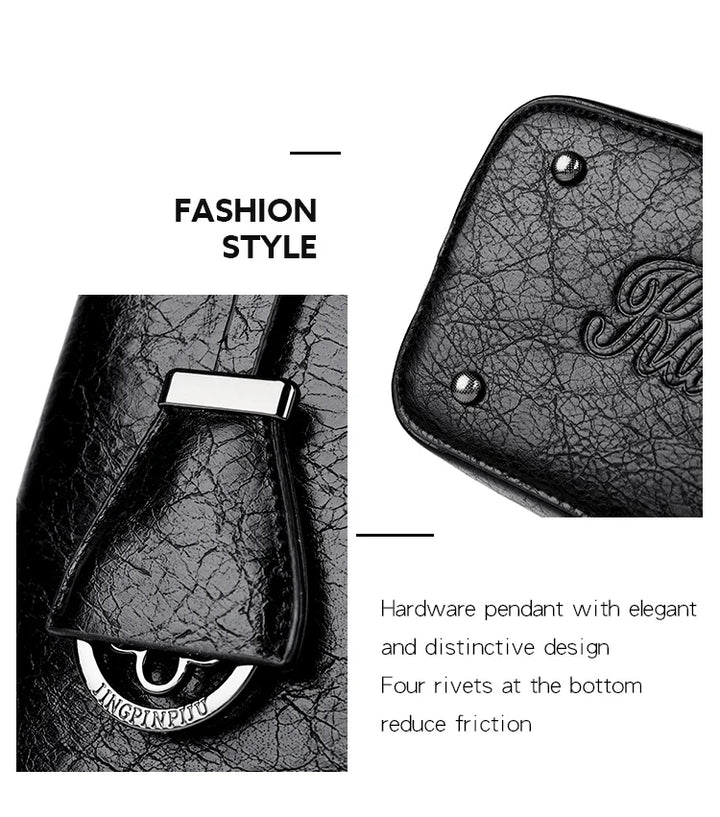 Women’s PU Leather Tote & Crossbody Handbag – Large Shoulder Bag