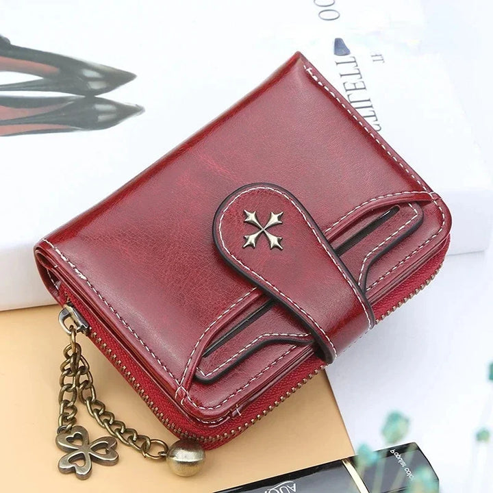 Women’s PU Leather Wallet – Small Coin Card Holder Short Clutch Purse