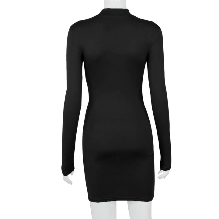 Women’s Long Sleeve O-Neck Dress – Tight-Fit Elegant Party Dress 2025