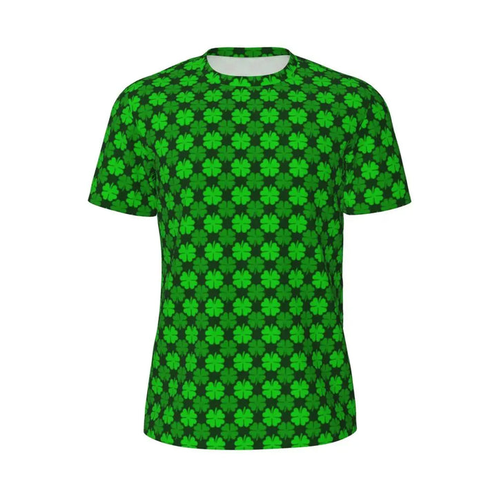Sportswear T Shirt For Man Irish St Patricks Day T Shirts Hippie Green Plaid Summer Tees O Neck Streetwear Design Clothing Gift